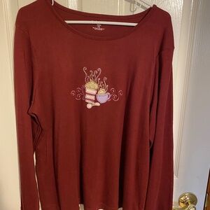 Women’s Croft &Barrow Long Sleeved Shirt 1X